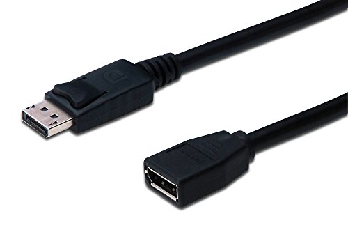ASSMANN Electronic 2m DisplayPort M/F Negro - Cables displayport (2 m, DisplayPort, DisplayPort, Macho, Macho, Negro)