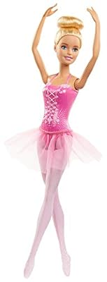 Barbie ballerine poupée danseuse aux cheveux blonds, avec tutu rose et pointes, jouet pour enfant, GJL59