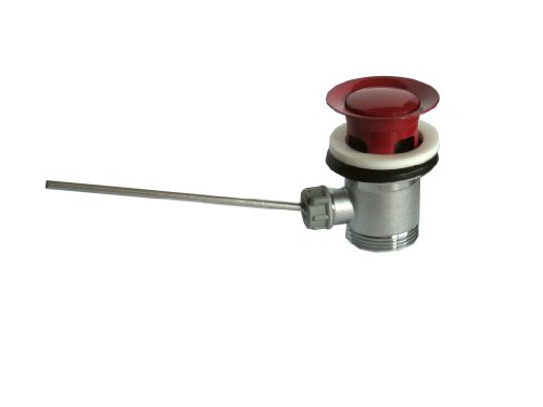 Ablaufgarnitur Excenter mit Überlauf für Waschbecken 1 1 /4 Zoll Rot - 2