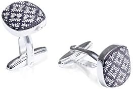 Wooden cufflinks for men Stella Cuff โ cufflinks made of wood and silver โ accessory cufflinks for wedding โ blue white - vintage - handmade and unique