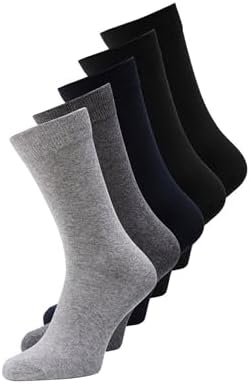 Jack & Jones JACJENS NOOS - Calzini da uomo, confezione da 5, Grigio, One Size Size