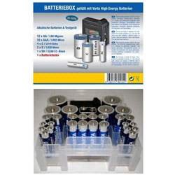 Preisvergleich Produktbild Batteriebox inkl. Batterietester bestückt mit Varta High Energy