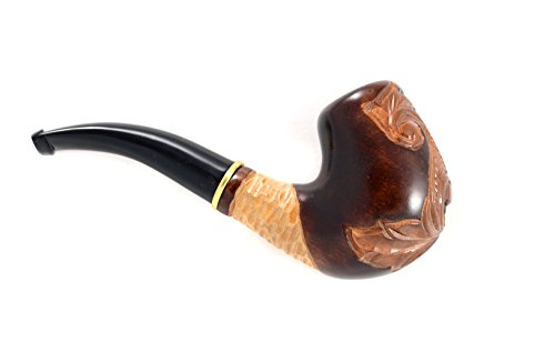 Handgemacht rauchpfeife aus birnbaum Tabak Pfeife Pipe Tabakpfeife „Löwe IV“ + Beutel - 2