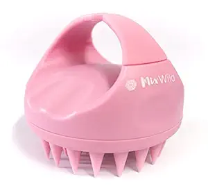 MIXWILD Scalp Hair Massager Shampoo Brush With Soft Silicone Bristles - Pink