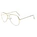 Produktbild taottao Herren Frauen Clear Lens Brille Metall Spektakel Rahmen Kurzsichtige Brillen Lunette FE, gold