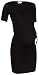 Happy Mama. Women's Maternity Stretch Jersey Tunic Top Baby Feet. 464p (Black, UK 10)