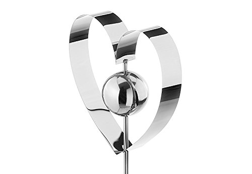 Gartenstecker Gartenstab Edelstahl Blumenstecker Rosenkugel Dekostecker - 4