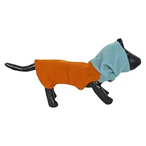 DOUGE COUTURE Dog HIGH Neck Fleece Warm Coats Brown Color