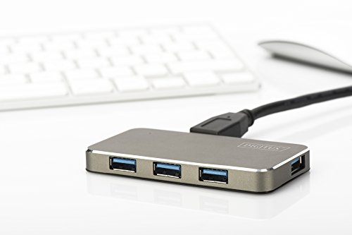 DIGITUS Design USB 3.0 Hub, 4-Port, Inkl. 5V/2A Netzteil, Aluminium, grau-metallic - 8