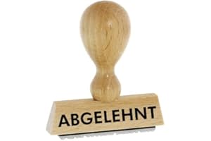 DIE STEMPEL GMBH Lagerstempel/Lagertext – ABGELEHNT - von Kaufhaus2010 Buchenholzstempel – Lagertextstempel zur Kennzeichnung von Rechnungen und anderen Dokumenten 4 cm lang