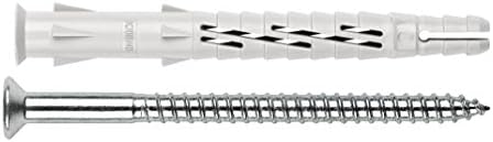 Index Fixing Systems t-nux A – Pack of 8 High Performance Universal Wall Plugs, Countersunk Head Screw (Coating, Nylon, 8 x 100 mm, Diameter 8 mm