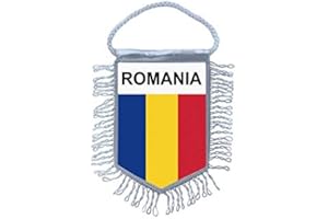 Akachafactory Bandiera bandierina Auto Gagliardetto Nazioni Romania romeno