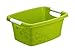 Produktbild Rotho Wäschewanne Flowers aus Kunststoff/Plastik (PP) in grün/weiss | Gr. S, Inhalt ca. 12 Liter - diverse Größen auswählbar | (LxBxH) ca. 39.5x29.5x17.5 cm Moderner Wäschesammler 1751105519