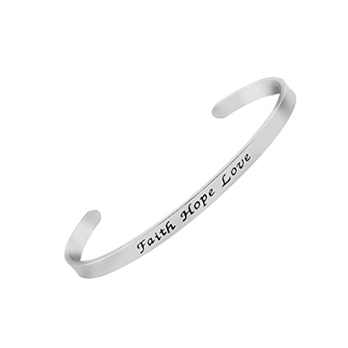 ensianth Faith Hope Love Armreif Armband Inspirierende Schmuck Geschenk für sie