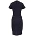 iiniim Women's Maternity Nursing Pregnancy Top Shirt Dress Black Medium