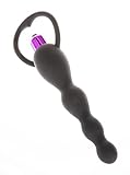 Honour Toys Men's and Women's Anal Sex Beads Black Silicone Vibrator