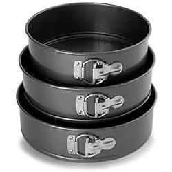 Royals Black Aluminium Perfect Non-stick Lift-and-Serve Quick Release Springform Baking Pan Cake Tin Moulds