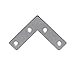 Produktbild Eckwinkel Edelstahl Flachverbinder L-Blech Lochplatte Nagelplatte Holzverbindung Scharnier Beschlag Befestigung Möbel, Modell:50 Stück - 60mm x 60mm