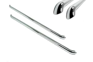 TVA Styling Custom Side Bars - Premium Quality Stainless Steel With Brackets and Fixing Kit - Fits Transit Custom 2012-Onward Including 2018 Face Lift Model [SWB]