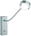Produktbild 4,5W LED-Wand-/Spiegelleuchte "Saturn", 1er Spot mit Schalter +Flexarm, Alu matt gebürstet