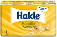Hakle Toilettenpapier/45460 125 x 95 mm White/gelbes Dekor lagig Inh. 8 52,3 g/m²