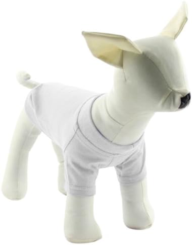 RichPaw White Dog T-Shirt, Dog Tee, Dog Shirt, Puppy T-Shirt (Small)
