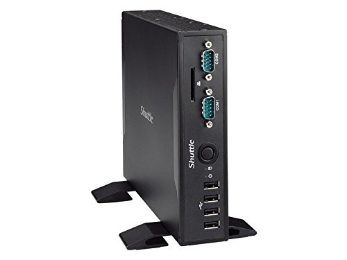 SHUTTLE Barebone XPC slim DS57U Intel i5-5200U HDMI DP 6.4cm Schacht HDD/SSD 2XUSB-3.0 4XUSB-2.0 2XCOM passive Kuehlung schwarz