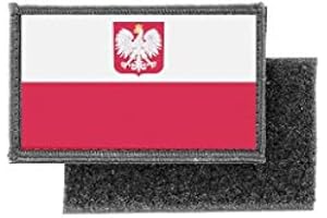 AKACHAFACTORY Flag patch printed badge country poland polska r2