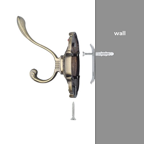 Wandhaken Deko Vintage-Shell Antik Kleiderhaken Kleidung Handtuch Rack Bademantel Bad Aufhänger - 6