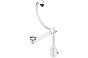 Kiamami Valentina - Piletta di Scarico Click Clack con Sifone Salvaspazio | Compatibile con Lavandini e Mobili | Dimensioni Ridotte | Facile Installazione