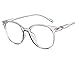 Produktbild REALIKE Unisex Brille Elegant Flacher Spiegel Runder Rahmen Brillengestell Brille Anti-Blaulichtbrille, Retro-Brillengestell Aus, (Farbe : Blau, Schwarz, Lila, Rosa, Weiß)