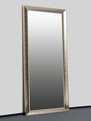 Wandspiegel Silber 150 x 60 cm mit elegantem und schlichtem Rahmen Spiegel mit Facettenschliff neu