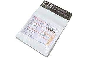 RAGI PACKAGING 25X28 Plain Temper Proof Courier Bag Pod 60 Micron with Document Pouch (Pack of 10)