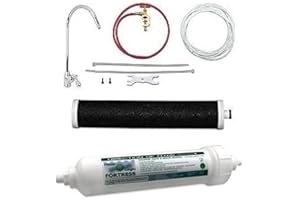 FILTERLOGIC Under Sink Drinking Water Filter Kit Fortress System Including Baseball Swan Neck Lever Filter Tap/Faucet - Modern - Recyclable Carbon Block in Reusable Housing