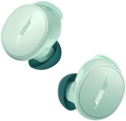 Bose QuietComfort Earbuds Auricolari Wireless Bluetooth con Cancellazione del Rumore Attiva, Microfono, Durata della Batteria Fino a 8,5 Ore, Deep Bass, IPX4, Menta fresca - Edizione limitata