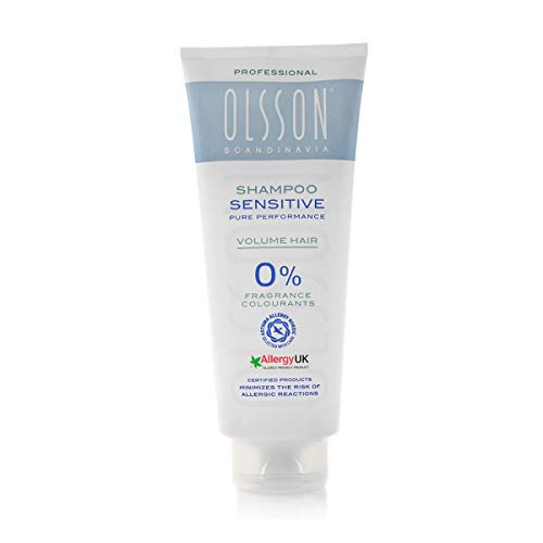Olsson Sensitive Volume Shampoo - For Sensitive Scalps - Anti-Allergy - No Parabens, No Fragrance, No Colourants - Allergy UK Approved - 325ml