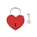 Produktbild Sunsline Liebesschloss In Herzform Vintage Personalisierte Liebesschloss Herz Vorhängeschloss Herzform Schloss Herzform Vorhängeschloss Mit Schlüssel Reise Schließfach-Set (A)