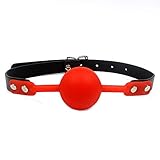 tabuy Silicone Holes Mouth Plug Ball With Black Tape (Red)