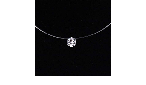 Cwqan Frauen Halskette 8 Mm Zirkon Frauen Transparent Angelschnur Halskette Unsichtbare Kette Halsketten Anhanger Strass Halsketten Collier Femme Amazon De Sport Freizeit