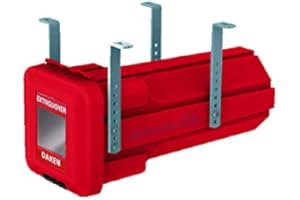 DAKEN + EDELSTAHLHAUS Caja para extintor de incendios, incluye Daken Sliden Daken S6+VH401 - Soporte vertical para extintor de incendios de 6 kg (160 mm de diámetro, carcasa de acero inoxidable)