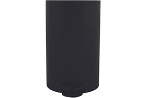 MSV, Poubelle à cosmétiques Modèle Osaki, 3 litres, Couvercle, Poubelle à Pédale pour Toilettes Salles de Bain, Compact, Petit Espace, avec Récipient intérieur Amovible, Noir