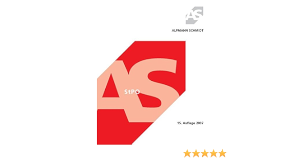 Skript Strafprozessordnung Stpo Alpmann Und Schmidt Skripte Amazon De Frank Muller Bucher