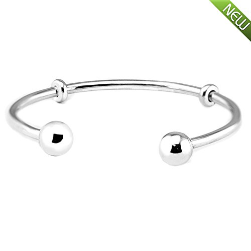 PANDOCCI Mode Automne Le plus récent et élégant Bracelet ouvert authentique 925 Sterling Silver Bricolage pour bijoux originaux pour femmes (16CM)