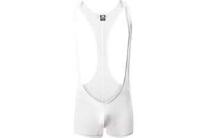 Juflam Bodysuit mit Leopardenmuster für Herren Wrestling Singlets Leotard Gym Unterwäsche