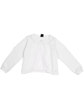 iEFiEL Baby Bolero Mädchen Bolerojäckchen Baumwolle Strickjacke weiß Festlich Bolero Jacke 74 80 86 92
