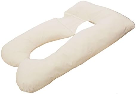 Janbutterfly Total Body Pregnancy/Maternity Pillow - U Shape Detachable Extension - 100% Cotton Cover with Zipper