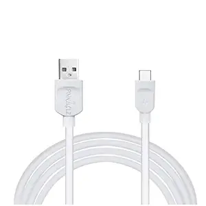 Pinnaclz Original Made in India USB Type C Fast Charging Cable, USB C Data Cable for Data Transfer Perfect for Mi & Samsung Smart Phones White 3 feet