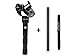 Produktbild Feiyu FY-G4 3-Achsen Handheld Gimbal Kamerahalter (Mit 4pcs 18350 Akkus) + Feiyu Carbon Fiber Handheld Gimbal Verlängerungsstange 37 cm für FY-G4 G3