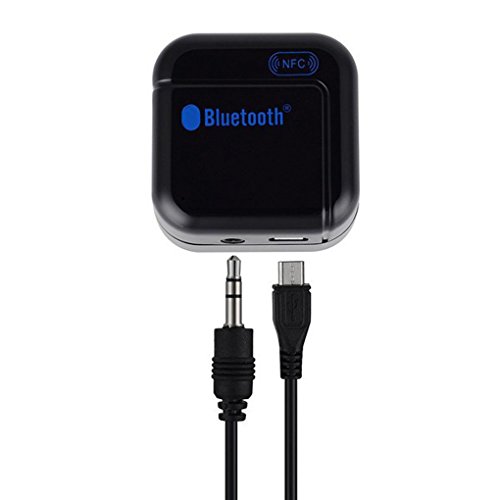 BXT® H-266 Bluetooth Audio Receiver mit 3,5mm Ausgang NFC Funktion Musik Empfänger Adapter für Drahtlose Wiedergabe vom Bluetooth Smartphone PC auf Ihrer Stereoanlage HiFi-Anlage Lautsprecher Docking Station und Autoanlage in Schwarz - 6