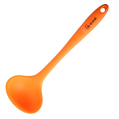 4YANG 8er Set Silikon Küchenhelfer -Perfekt zum Kochen und Backen, Küchenzubehör-Hitzebeständige Pfannenwender Turner, Schaumlöffel , Schöpfkelle , Löffel, Löffel Spatel, Spoonula, Küchenspatel, Basting Pinsel (Bunt) - 8